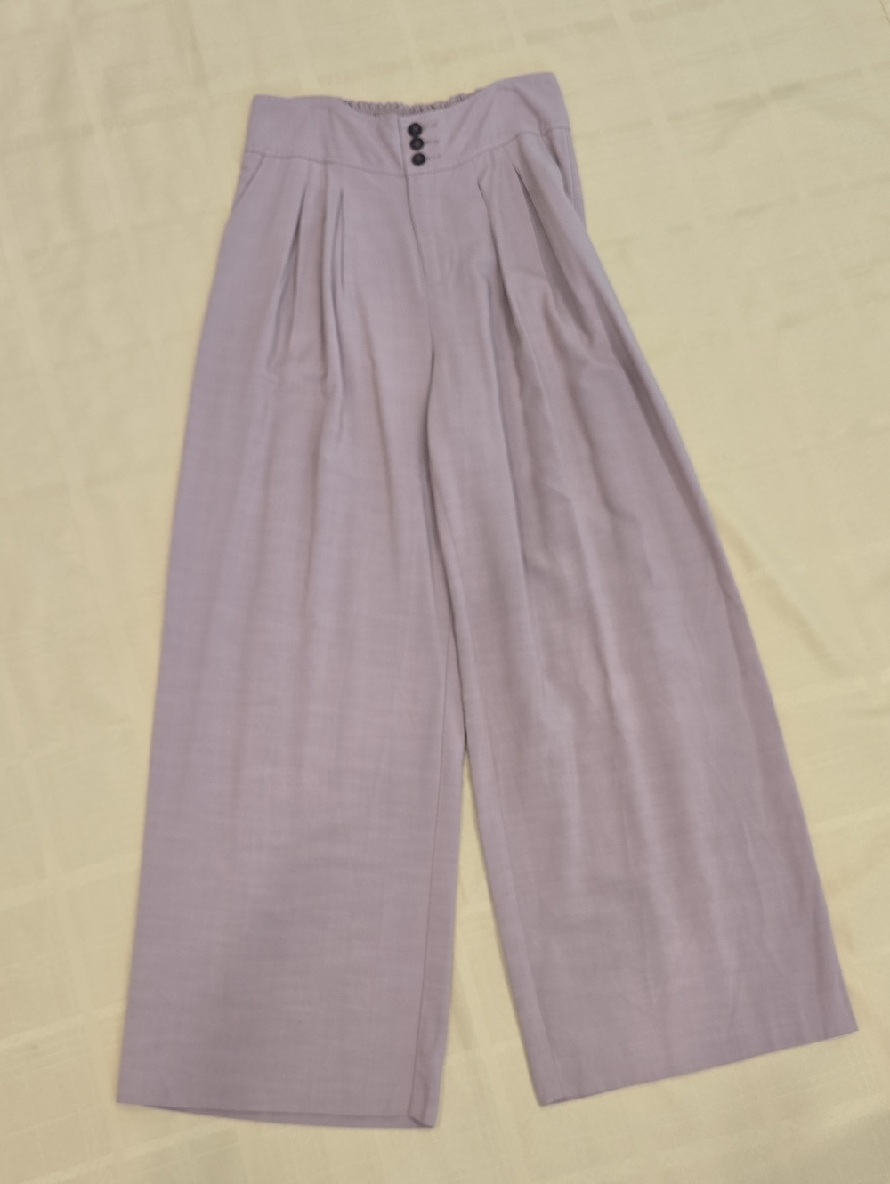 Bar III Dusty Beige Wide-Leg Pleated Trousers